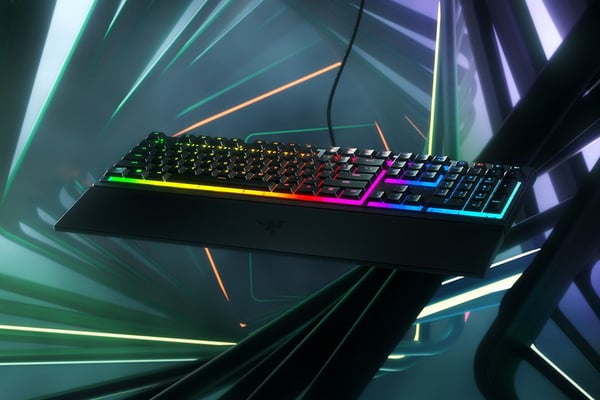 Razer Ornata V3 - Tangentbord - låg profil - bakgrundsbelyst - USB - QWERTY - amerikansk