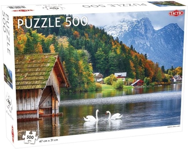 Tactic Puzzle 500 Landscape: Swans on a Lake