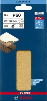 Bosch SLIBEBLAD PLAN 80X133MM K60 10 kpl