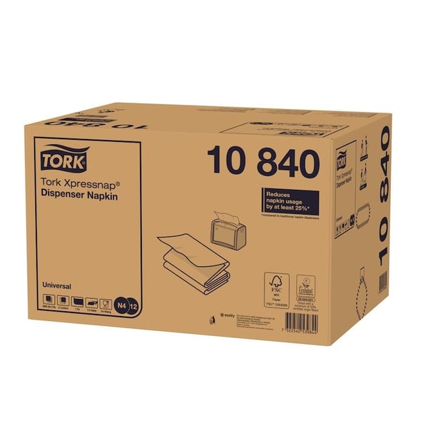 Tork 10840, Valkoinen, 330 mm, 216 mm