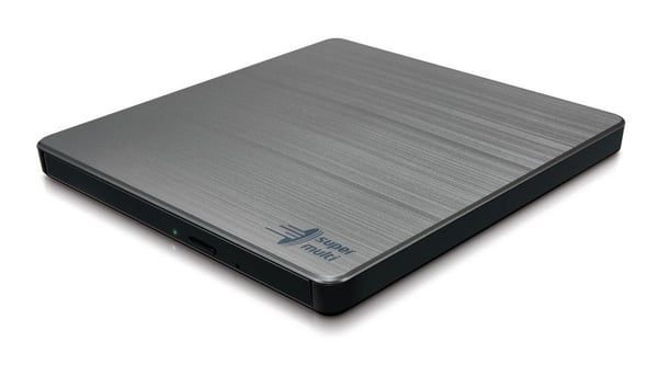 Hitachi-LG Data Storage GP60NS60 - Platestasjon - DVD±RW (±R DL) / DVD-RAM - 8x/6x/5x - USB 2.0 - ekstern - sølv