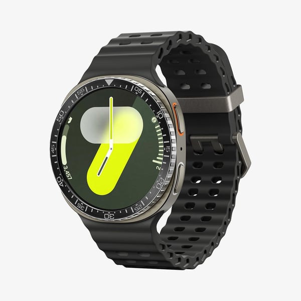 Spigen Bezel Tune, Kotelo, Älykello, musta, Samsung, Watch 8 (44mm), Alumiini, Ruostumaton teräs