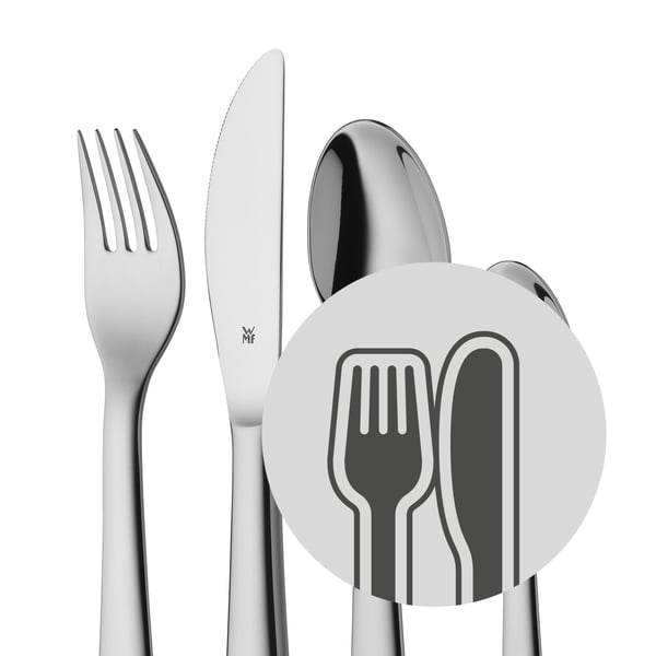 WMF 1286056040 Yksisarvinen lasten ruokailuvälineet, 4 kpl, Cromargan