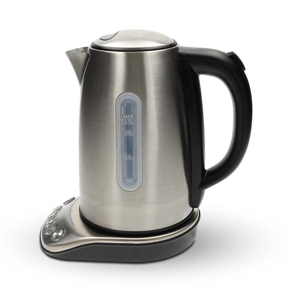 Nedis KAWK8000WIFI, 1,7 l, 2200 W, Rostfritt stål, Rostfritt stål, Justerbar termostat, Sladdlös