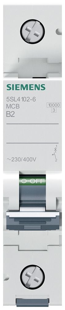 Siemens ledningsskyddsautomat 1-polig 2 A 230 V, 400 V 5SL4102-6