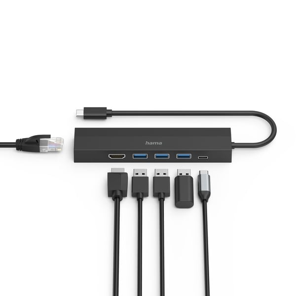 Hama 00200144, USB 3.2 Gen 1 (3.1 Gen 1) Type-C, HDMI, RJ-45, USB 3.2 Gen 1 (3.1 Gen 1) Type-A, USB 3.2 Gen 1 (3.1 Gen 1) Type-C, 5000 Mbit/s, 4096...
