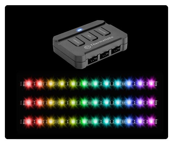 Thermaltake Lumi Color 256C RGB - Lysstripesett - LED - 256 farger - svart
