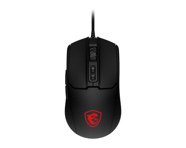 MSI FORGE GM100, Molempikätinen, Optinen, USB A-tyyppi, 6400 DPI, Musta
