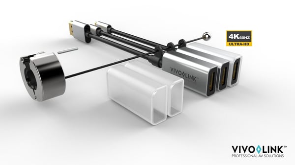 VivoLink Pro Adapter Ring - Video/lyd-adaptersett - svart - 4K-støtte