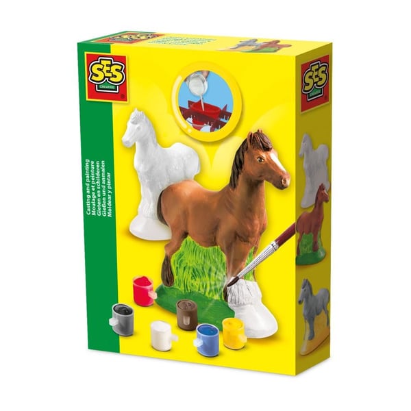 SES Creative Children''s Horse Casting and Painting Set, Gipsgjutnings-/målarkit för barn, 5 År, Multifärg