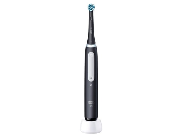 Oral-B iO Series 4 , Vuxen, Daglig vård, Känslig, Super sensitive, Tandblekning, Svart, 4 x 30 sec, Svart, Rund