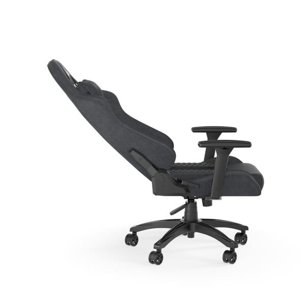 CORSAIR TC100 RELAXED - Spillestol - ergonomisk - armlener - T-formet - tipping - nylon, stålramme, mykt stoff - svart/grå