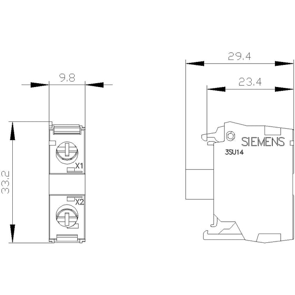 Siemens 3SU1401-1BB40-1AA2 LED-modul Grön 24 V DC/AC 1 st