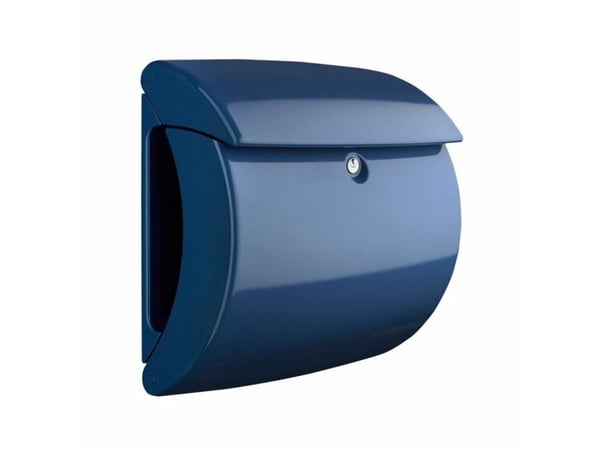 BURG-WÄCHTER PIANO 886 Marine Blue, Seinäänkiinnitettävä postilaatikko, Muovi, Sininen, Vaaka, Avain, Yläreuna