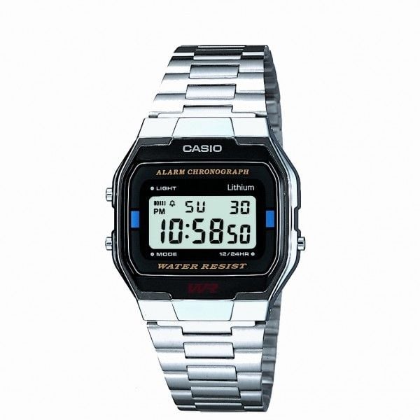 Casio Vintage A163WA-1QES - armbandsur - kvarts - digital - harts