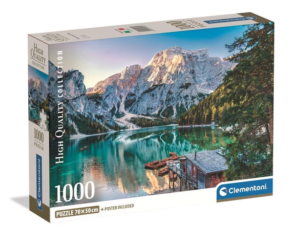Clementoni Puslespil HQC Emerald Lake Braies, 1000 brikker