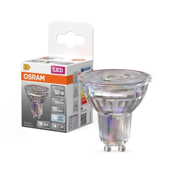 Osram 4099854458620, 3,7 W, 50 W, GU10, 350 lm, 15000 h, Viileä valkoinen