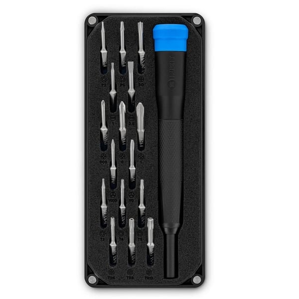 iFixit Minnow -ruuvimeisselisarja – ruuvimeisseli ja kärkisarja – 16 kpl – kotelossa