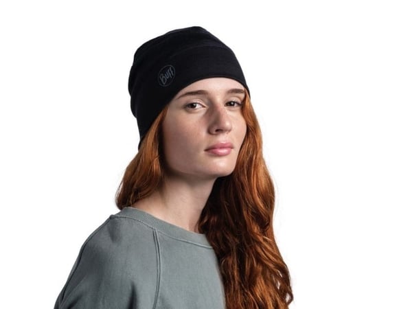 BUFF Merino Lightweight -villapipo, yksi koko, musta