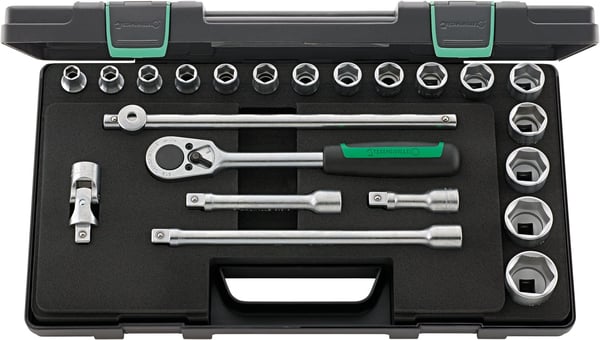 Stahlwille 52/16/6 KN Yläavainsarja 1/2 (12,5 mm) 22 osaa 96031448