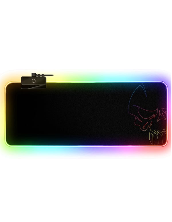 Spirit of Gamer Darkskull, Musta, Monivärinen, Yksivärinen, Kangas, Kumi, USB-virta, Liukumaton pohja, Pelihiirimatto