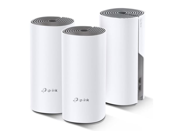 TP-Link Deco E4 - Wi-Fi-system - (3 rutere) - maske - Wi-Fi 5 - Dobbeltbånd (en pakke 3)