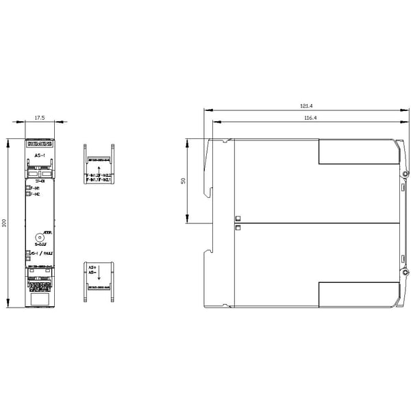 Siemens 3RK1205-0BE00-2AA2 -PLC-kompaktimoduuli