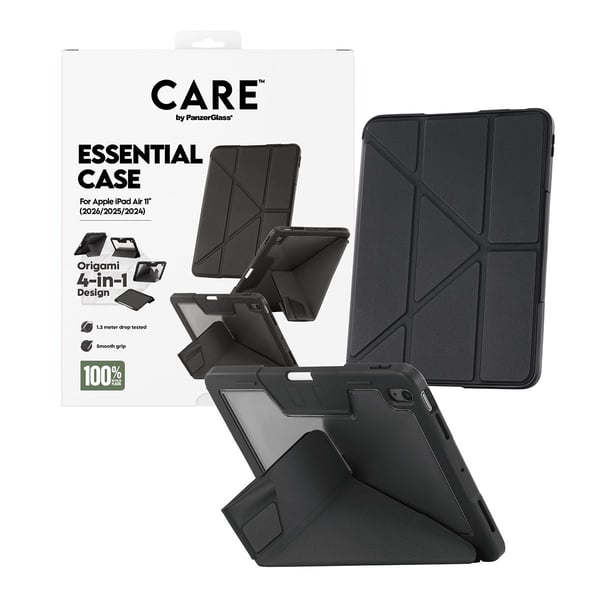 CARE by PanzerGlass TPU Essential Case Black iPad Air 11" (2026/2025/2024)