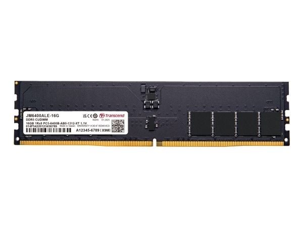 Transcend JetRAM - DDR5 - sett - 16 GB: 2 x 8 GB - DIMM 288-pin - 2800 MHz / PC5-44800 - CL52 - 1.1 V - ikke-bufret - on-die ECC