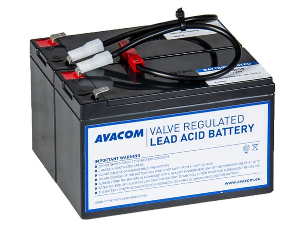 AVACOM AVA-RBC5, Forseglet blysyre (VRLA), 12 V, 7,2 Ah, 1 stykker, Sort, Part Numbers: RBC5 Modely: BE500ICH BE500U-BR BE525ICH BP280MP2 BP280SC B...