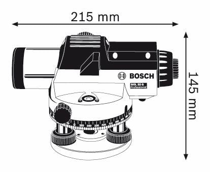 Bosch GOL 32 G Professional -optinen tasoitin 32× 120 m + BT 160 + GR 500