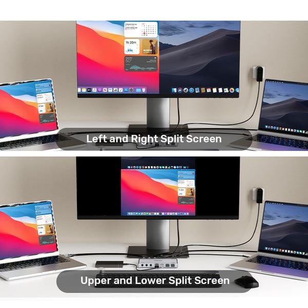 UNITEK D1118AGY01-EU KVM-kytkin USB-C 10Gbps HDMI ja tiedostonsiirto