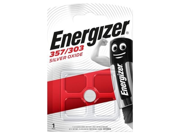 Batteri Energizer knapcelle 1,5v sølvoxid 357/SR44