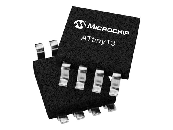 Microchip Technology ATTINY13A-SSU Sulautettu mikrokontrolleri SOIC-8 8-bittinen 20 MHz Antal I/O 6