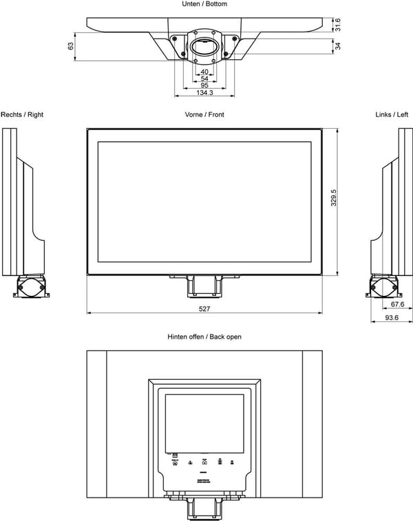 Siemens 6AV7863-4MA14-2NA0, 1080 x 1920 pixlar, 329 mm, 10,1 kg, 620 mm, 510 mm, 235 mm