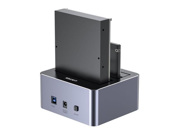 UNITEK Y-3026GY01-EU hårddiskdocka med kloning 2 x SATA 2.5"/3.5" USB 5Gbps