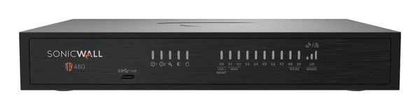 SonicWall TZ-sarja (8. sukupolvi) TZ 480 – Turvallisuuslaitteet – Korkea käytettävyys – 1 GbE, 2,5 GbE, 5 GbE - Wi-Fi 6 - 2,4 GHz, 5 GHz - pöytämal...