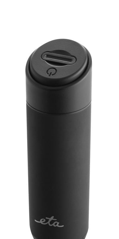 Eta Shakes, Kädessä pidettävä sähköinen maidonvaahdotin, musta, Ruostumaton teräs, Akku, AA, 34 mm