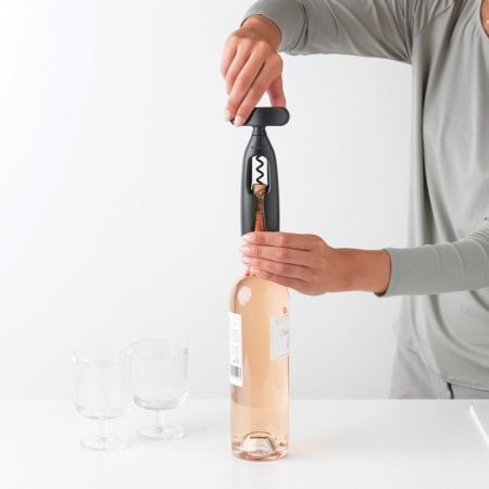 Brabantia Tasty+, Självdragande korkskruv, Antracit, Plast, Kina, 80 mm, 34 mm