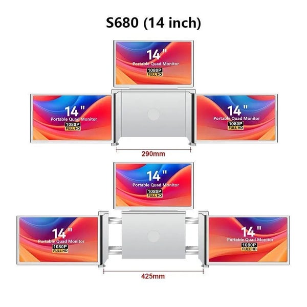 Extralink Smart Life S680 14" - 3 monitor, IPS, 1080p Full HD