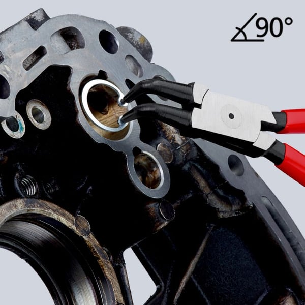 Knipex 44 21 J21, Lukkorengaspihdit, 1,8 mm, 6 cm, Terästä, Muovi, Punainen