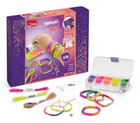 Maped Creativ 907404, Smykkesett til å lage armbånd for barn, 7 år, Flerfarget, 16 stykker
