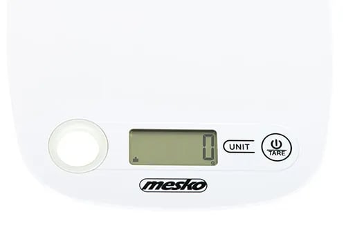 Mesko Home MS 3159w, Elektronisk kjøkkenvekt, 5 kg, 1 g, Hvit, Benkeplate, Oval