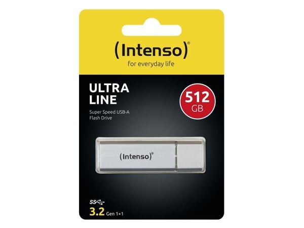 Intenso Ultra Line - USB-flashstasjon - 512 GB - USB 3.0 - sølv