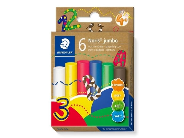 Staedtler 842 C6, Modelleringsleire, Flerfarget, Barn, 6 stykker, Gutt/Jente, 6 farger