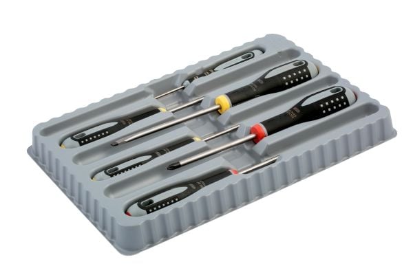 Bahco BE-9881 skruvmejseluppsättning, 6 st. ERGO™ PH1/2, SL3,0/4,0/5,5/6,0