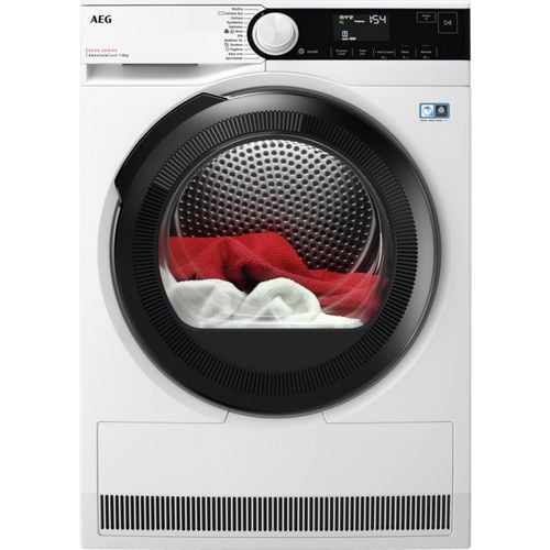 AEG Series 8000 TR834X85M, Vapaasti seisova, Edestä täytettävä, Lämpöpumppu, Valkoinen, Rotaatio, Oikea