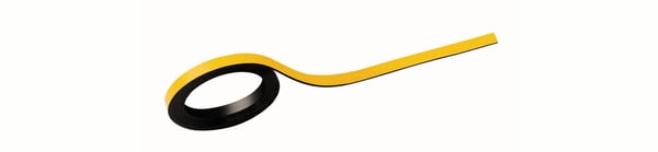 MAUL HEBEL magneettinauhat (W)5 mm x (L)1,000 mm, voidaan merkitä keltaisella, voidaan leikata yksilöllisesti, paksuus: 1 mm (65201-15)