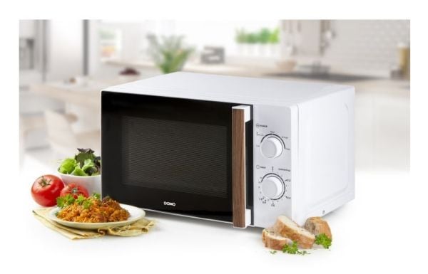 Domo DO2720, Bänkdiskmaskin, Enbart mikrovågsugn, 200 l, 700 W, Rotations-, Vit, Trä