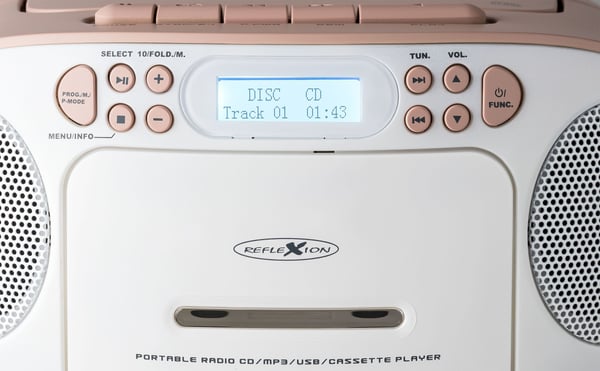 Reflexion RCR2260DAB, Bärbar, FM, DAB, UKW, PLL, 20 W, LCD, Blå, 3,5 mm